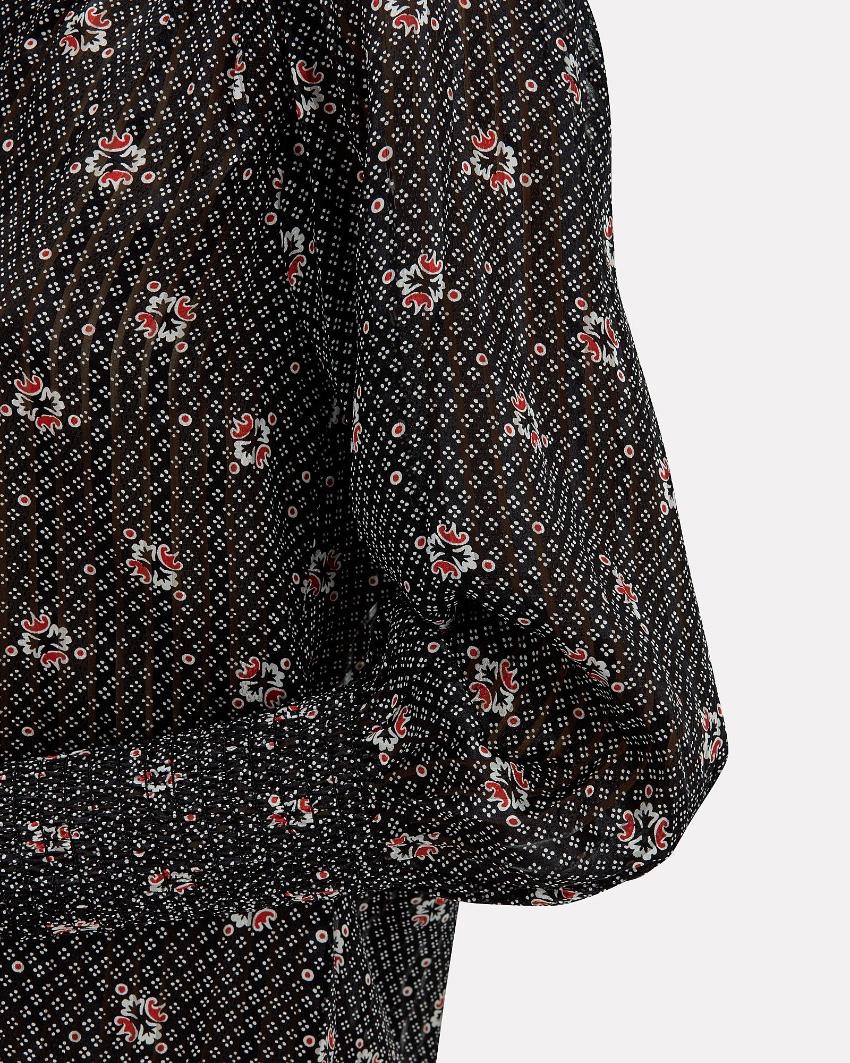 Veronica Beard Printed Silk Blouse