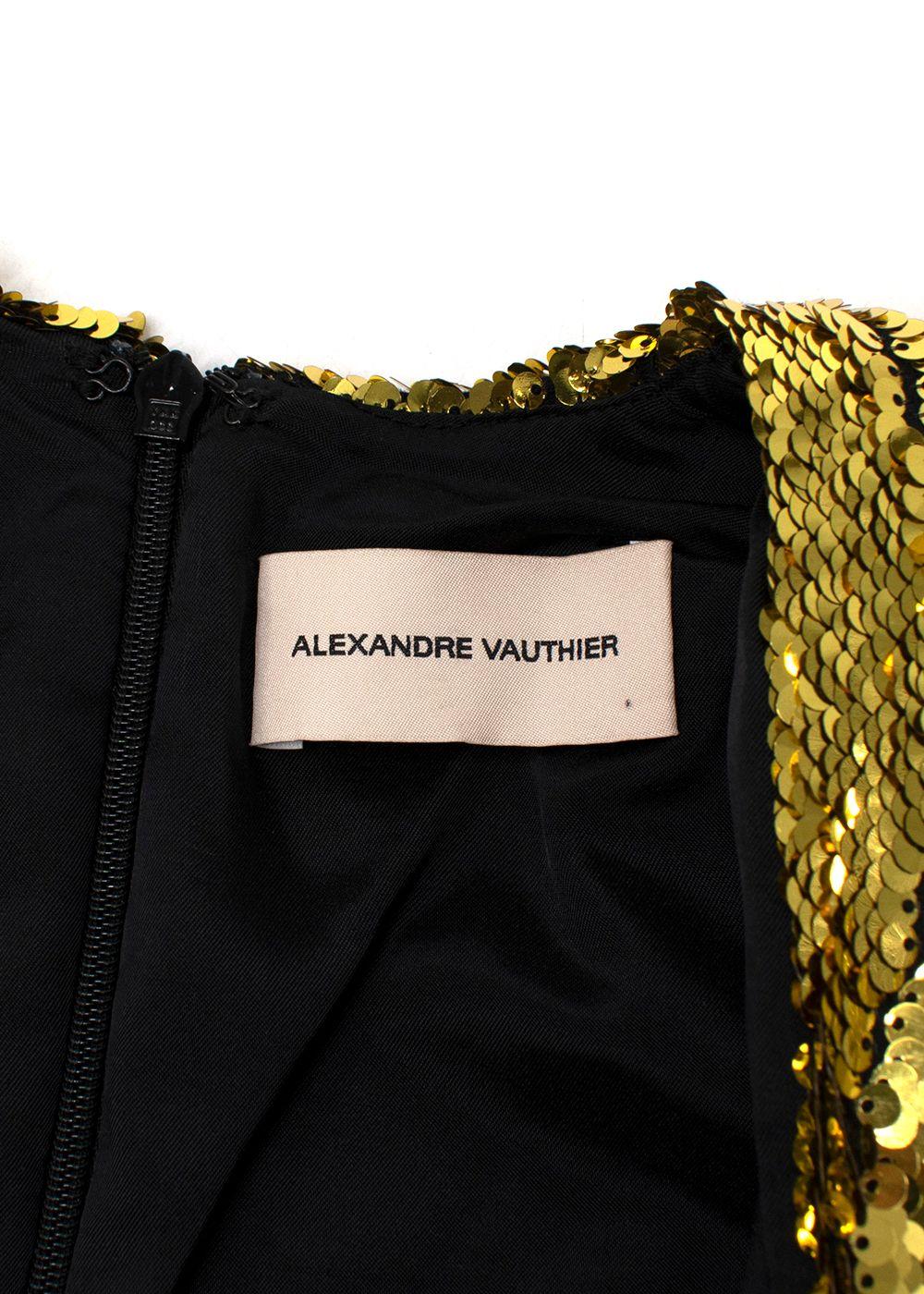 Alexandre Vauthier gold sequin gown