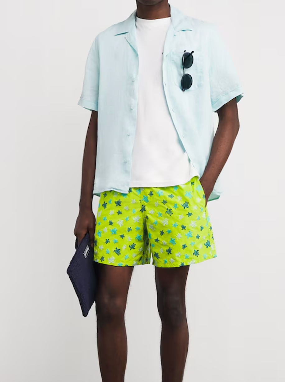 Vilebrequin Turtle Embroidered Mistral Swim Shorts