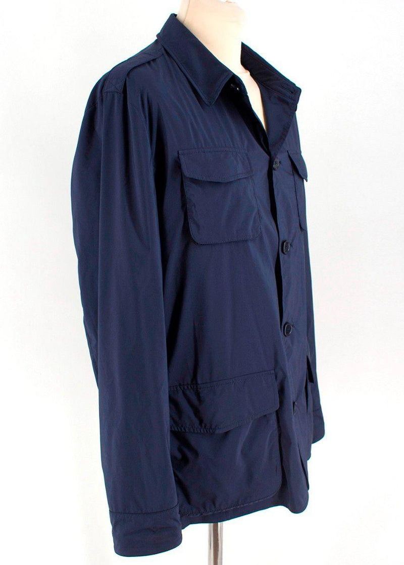 navy nylon lightweight jacket