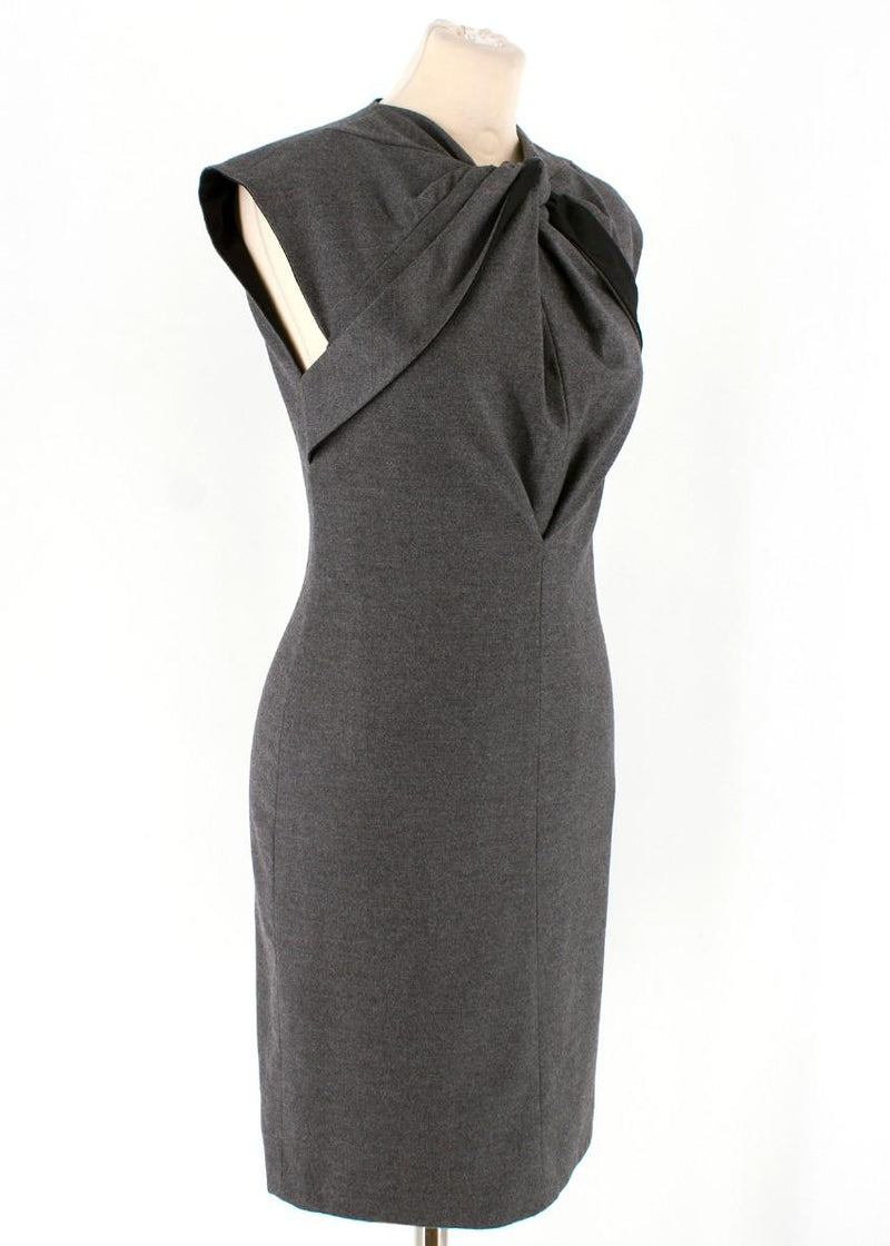 Gucci Grey Wool Tailored Dress