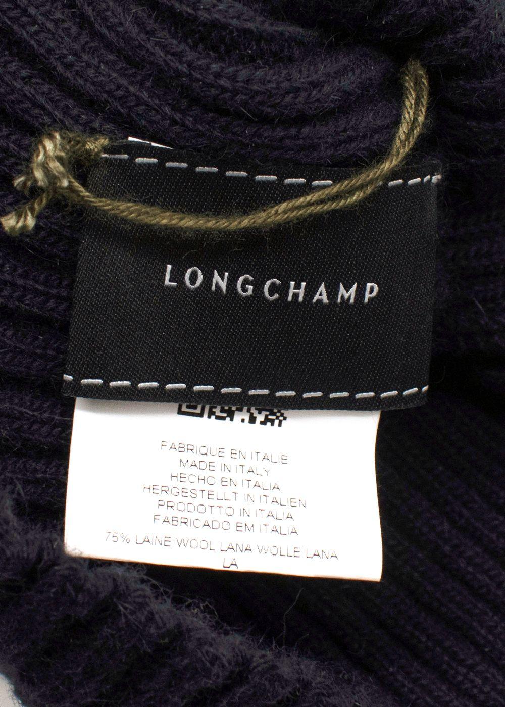 Longchamp Navy Knitted Snood