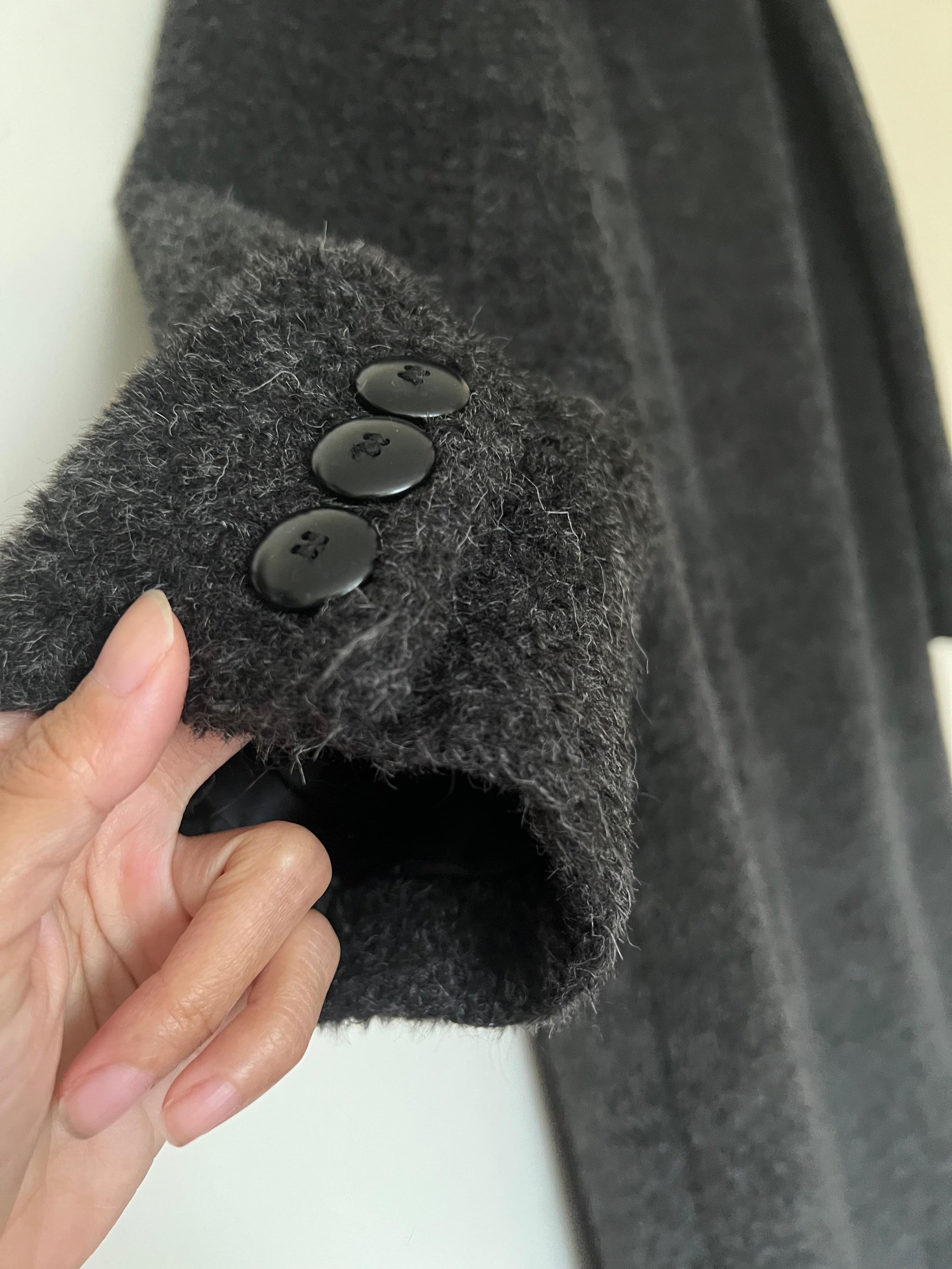 MaxMara Grey Alpaca Wool Coat