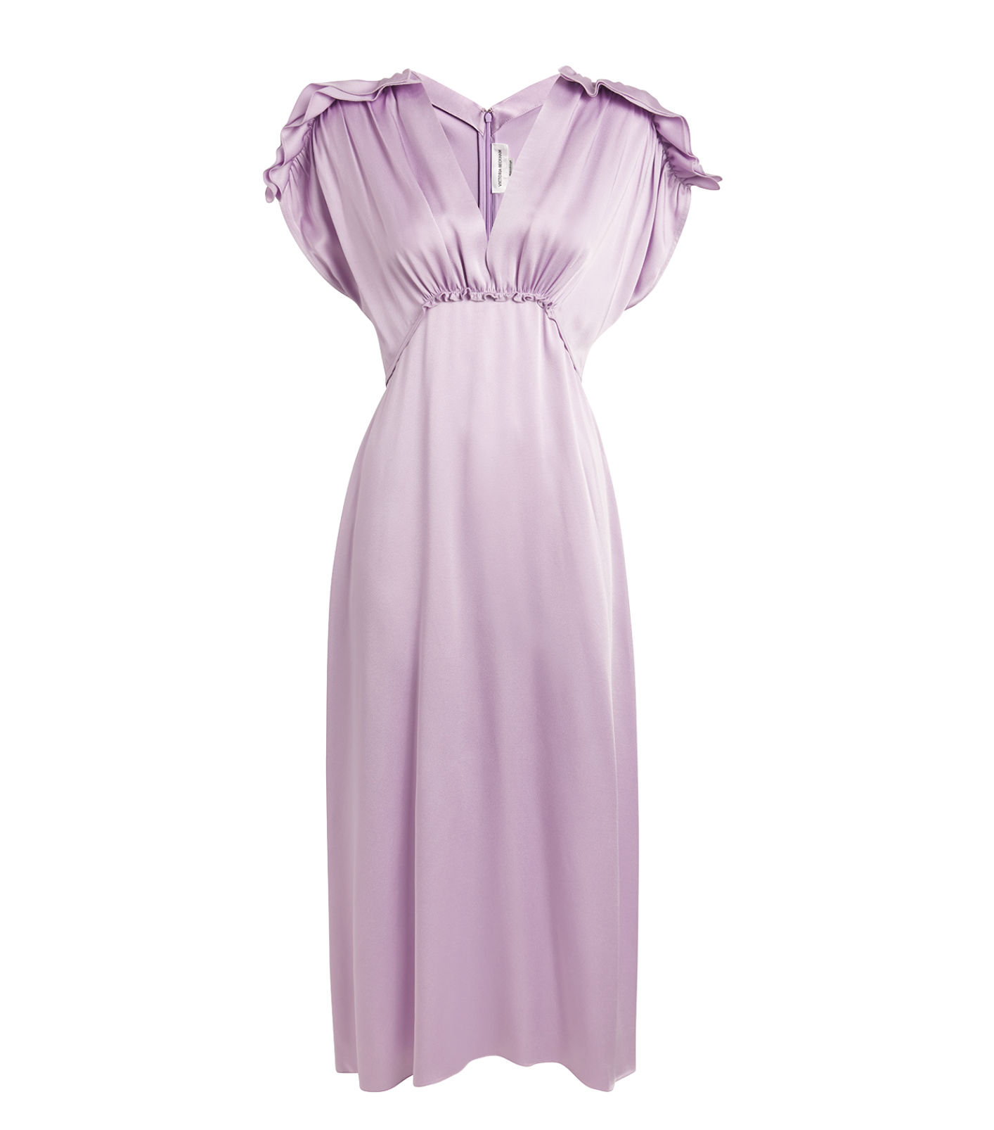 Victoria Beckham Ruffled Satin-Crepe Midi Dress