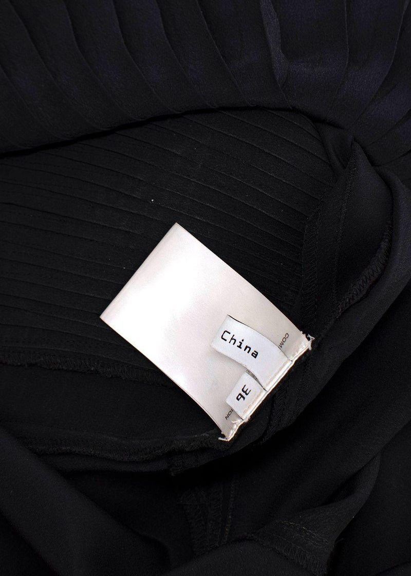Balenciaga Silk Black Button Blouse