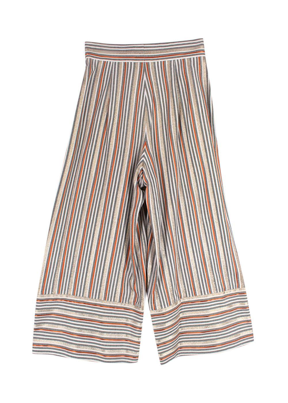 Peter Pilotto Metallic Striped Culottes