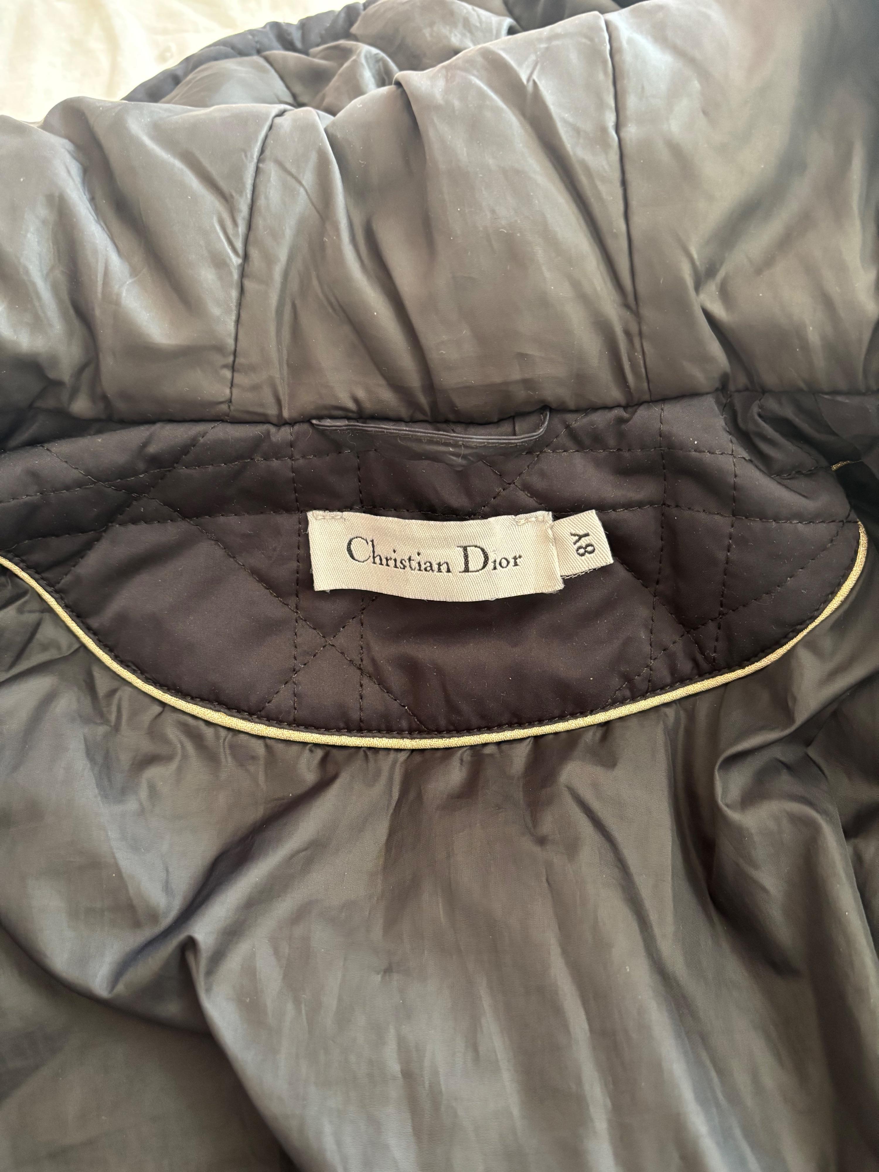 Dior Black  Signature Quilted Kid's Coat  Age 8