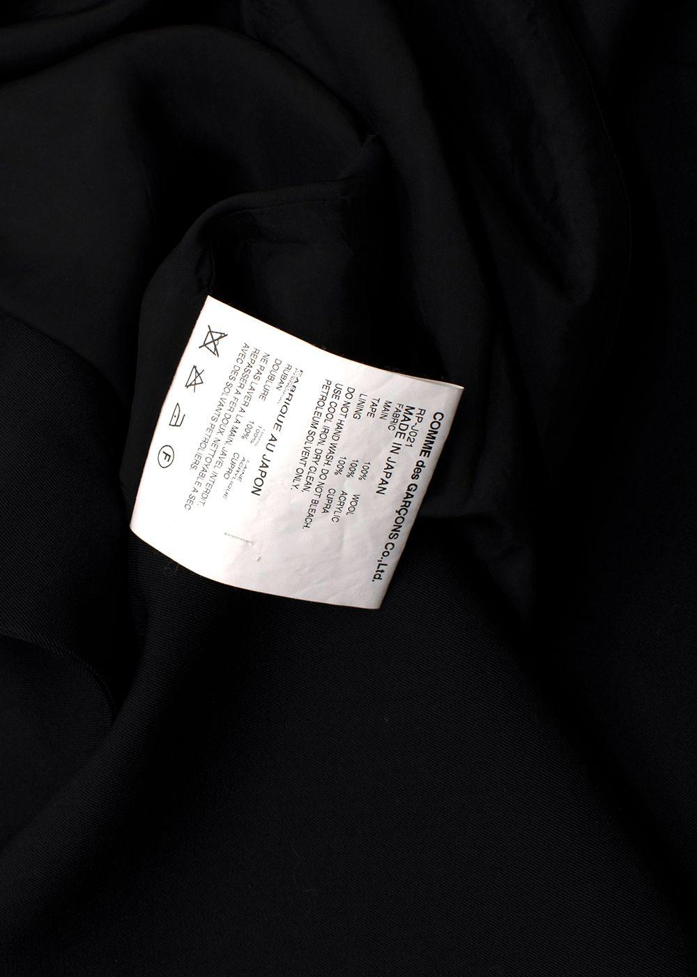 Comme Des Garcons Black Coat with Peter Pan Collar