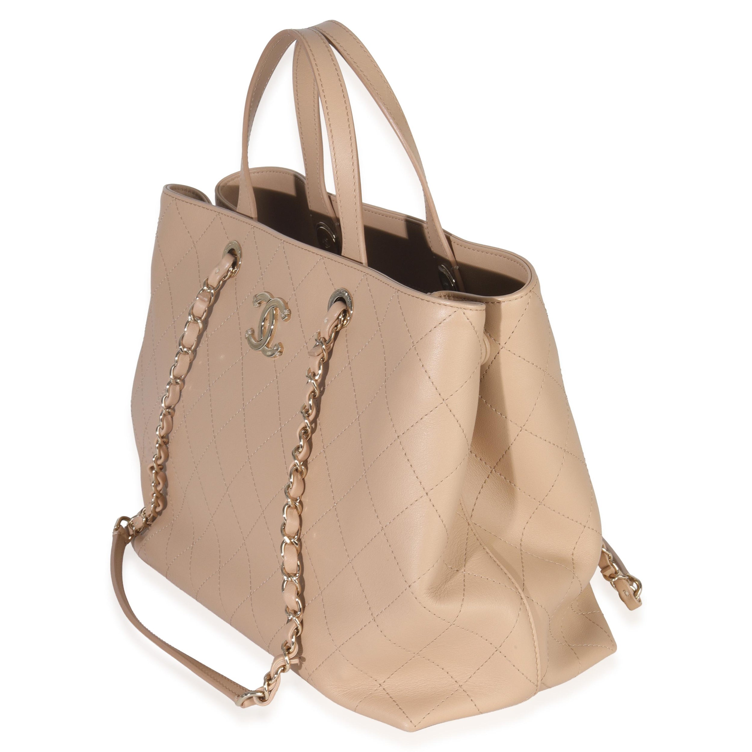 Chanel Quilted Calfskin Large Serial Shopper Tote