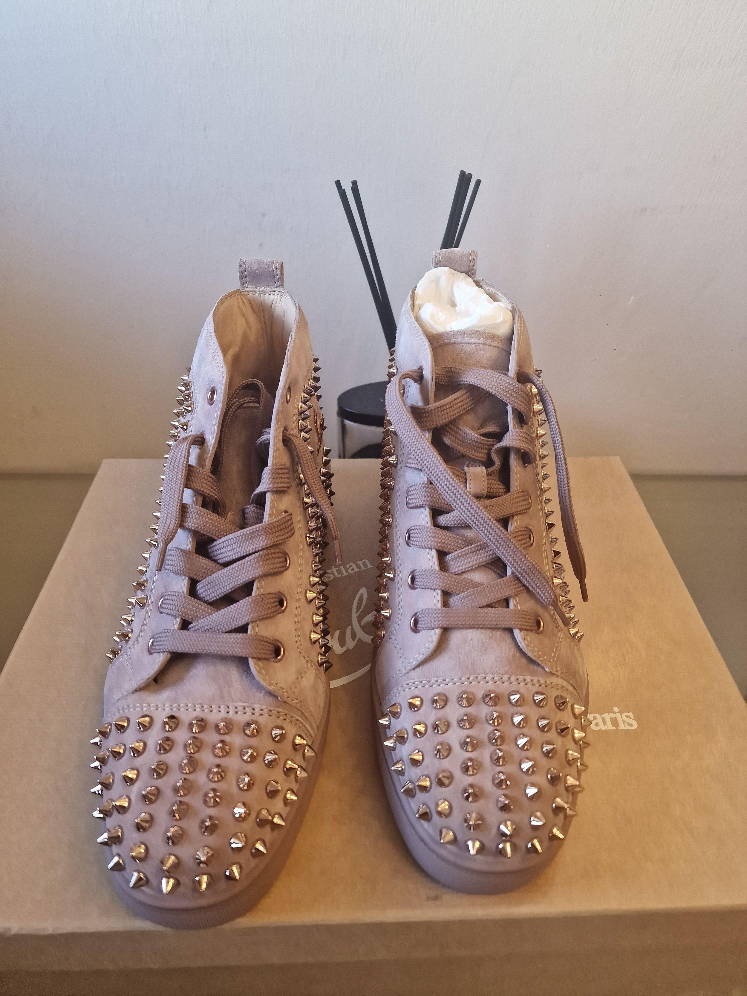 Christian Louboutin Pink VV Spike Trainers