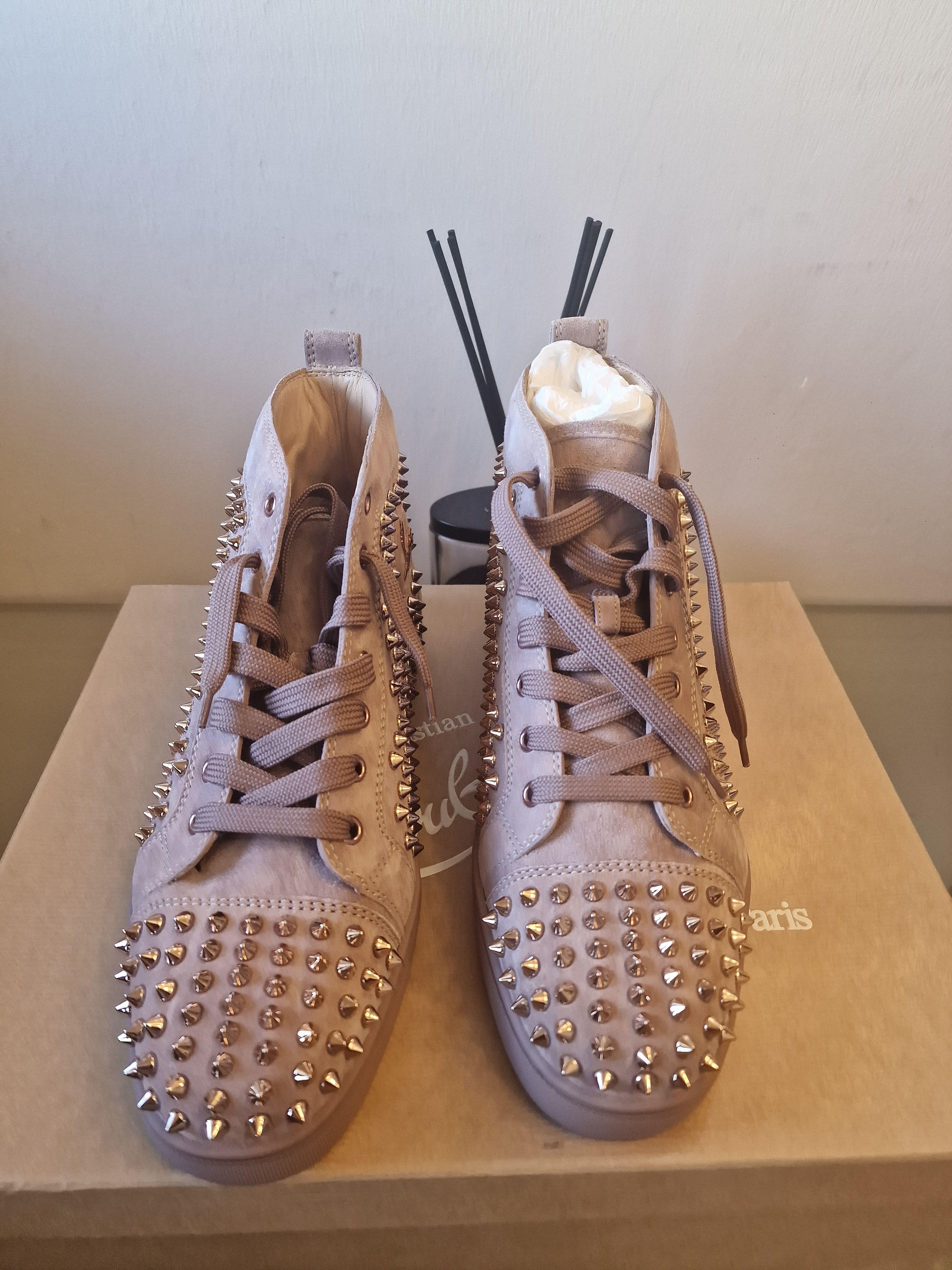 Christian Louboutin Pink VV Spike Trainers