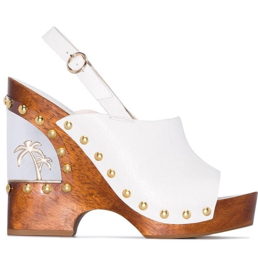 Sophia Webster White Paradise Wedge Sandals