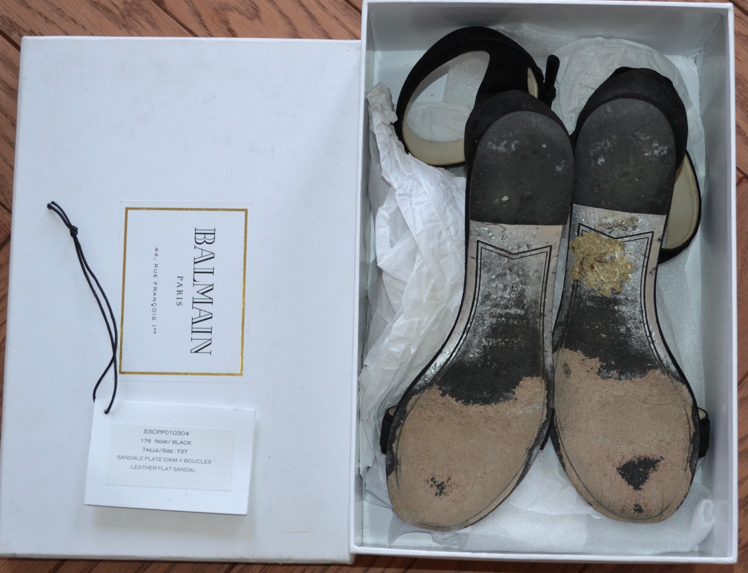 Black Suede Ankle Strap Flat Sandals