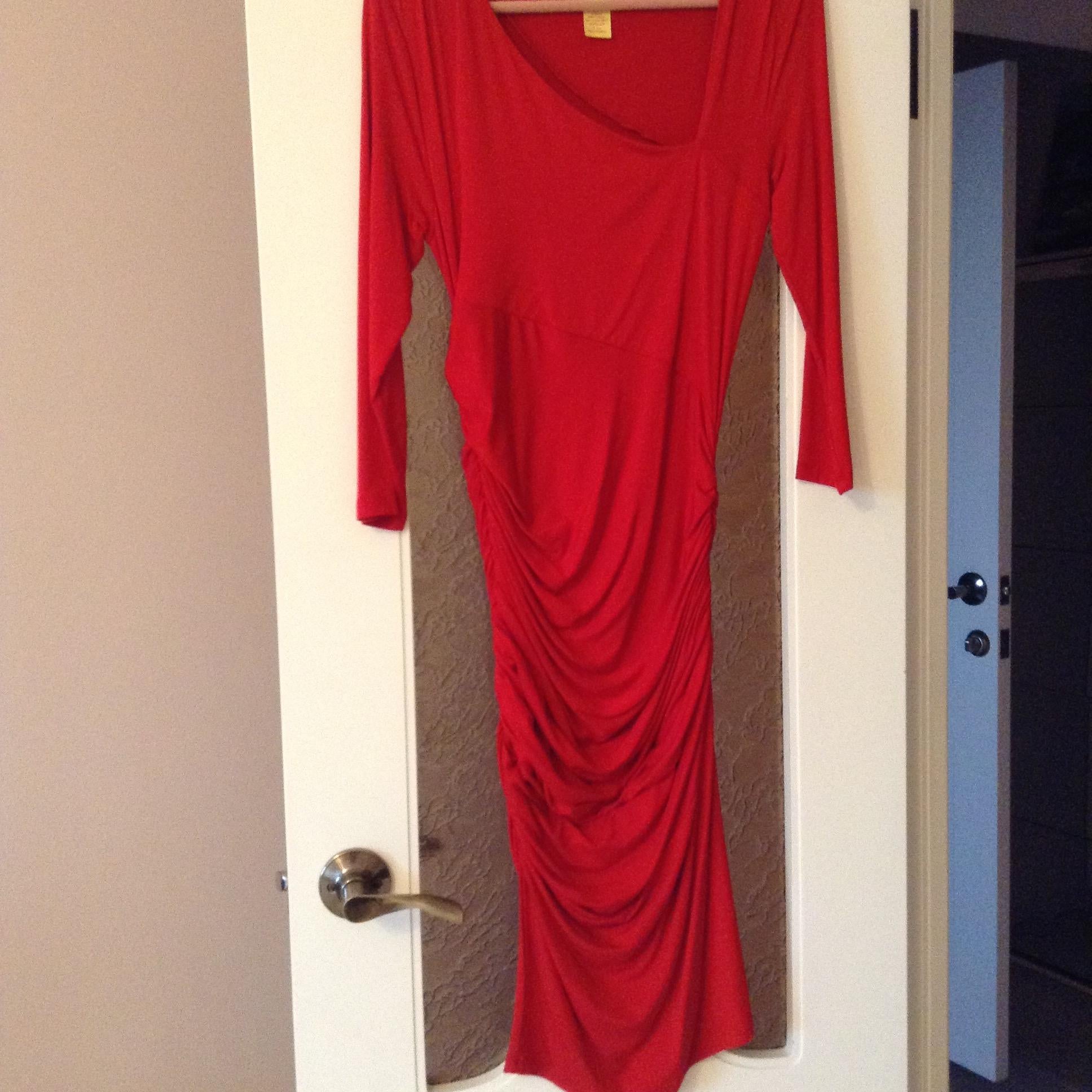 Catherine Malandrino Asymmetrical Ruched Bodycon Dress
