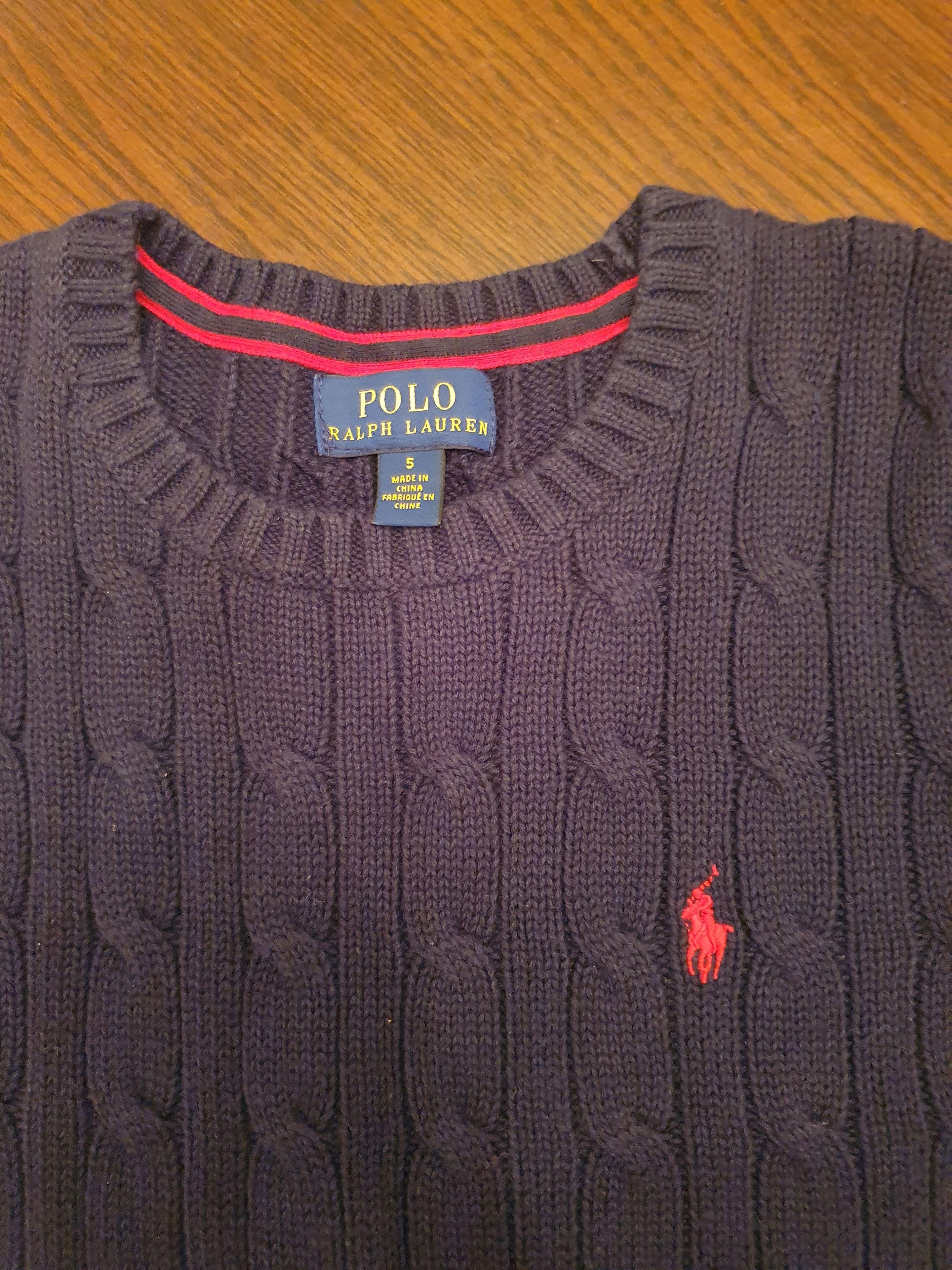 Kids 5Y Cable Knit Jumper