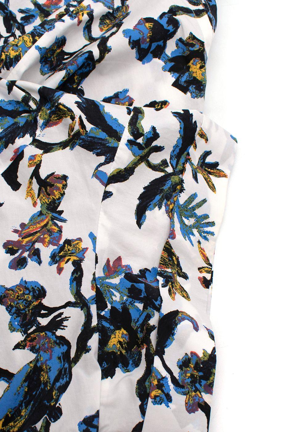 Diane Von Furstenberg White Patterned  Shirt Dress