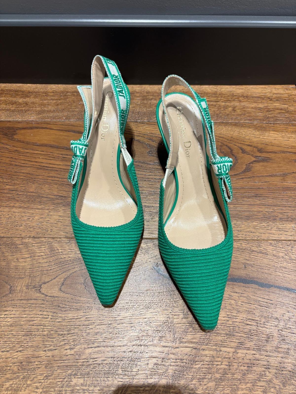 Dior Green J'adior Slingback Sandals