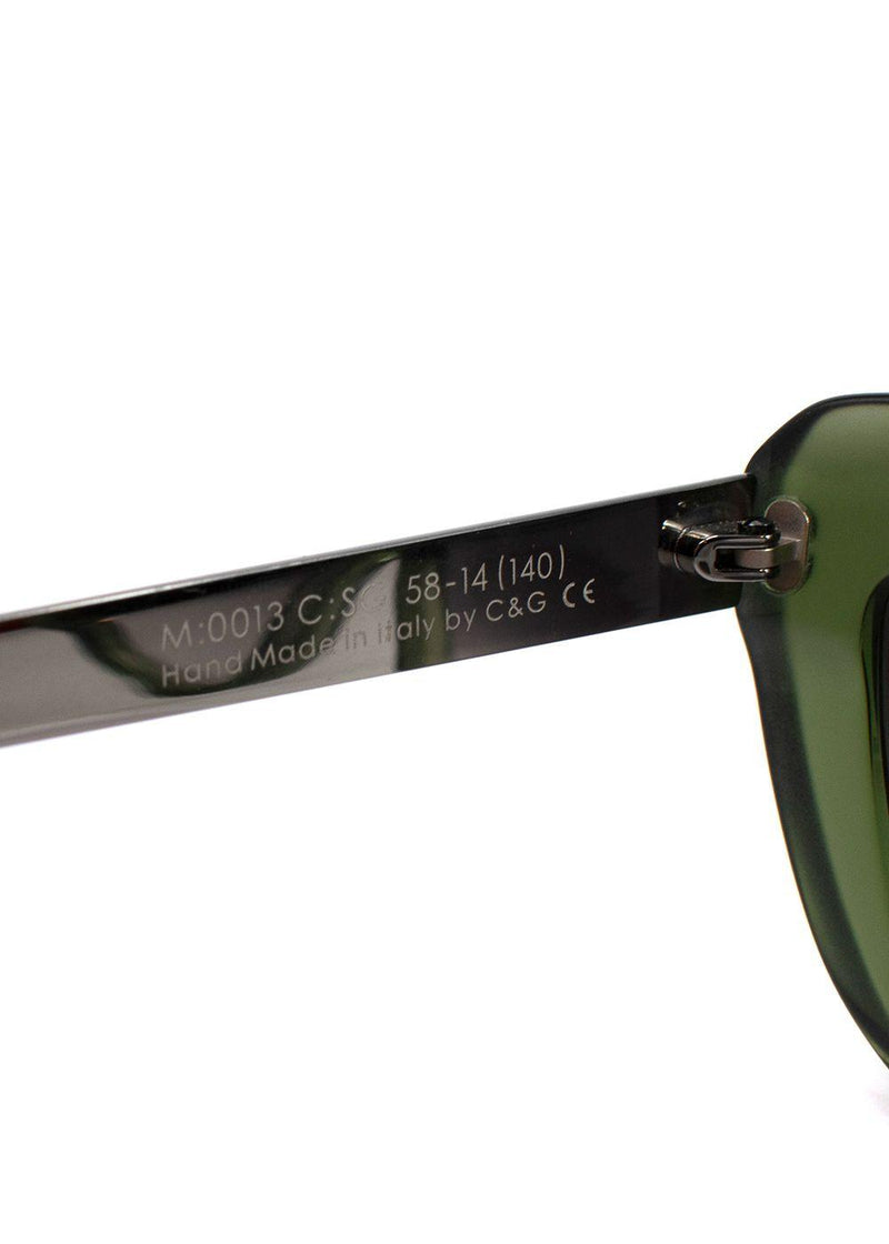 Sportmax Green Acetate Cat Eye Sunglasses