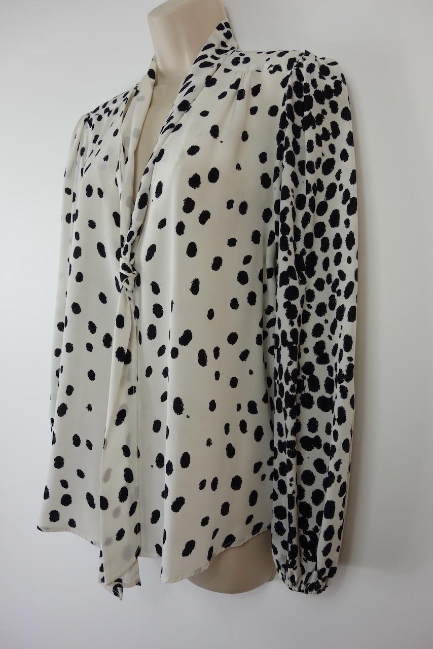 Rixo Polka Dot Moss Blouse