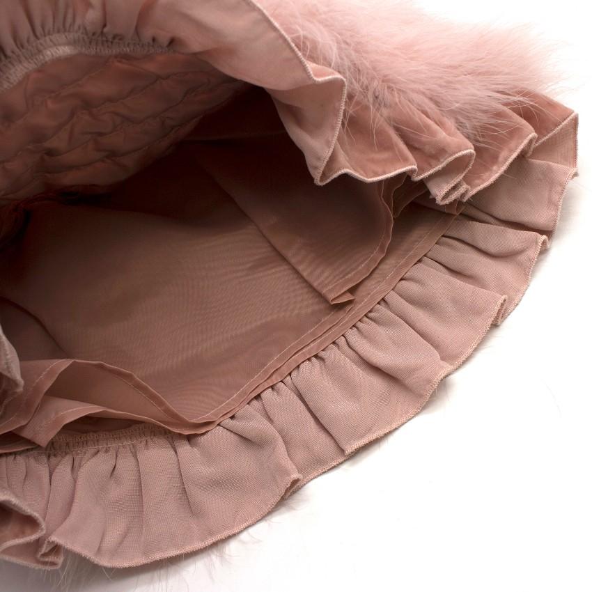 Miss Grant girl's dusty-pink feather skirt