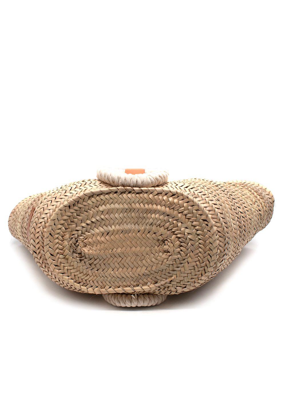 Zeus + Dione Beige Scorpio Wicker Basket Bag