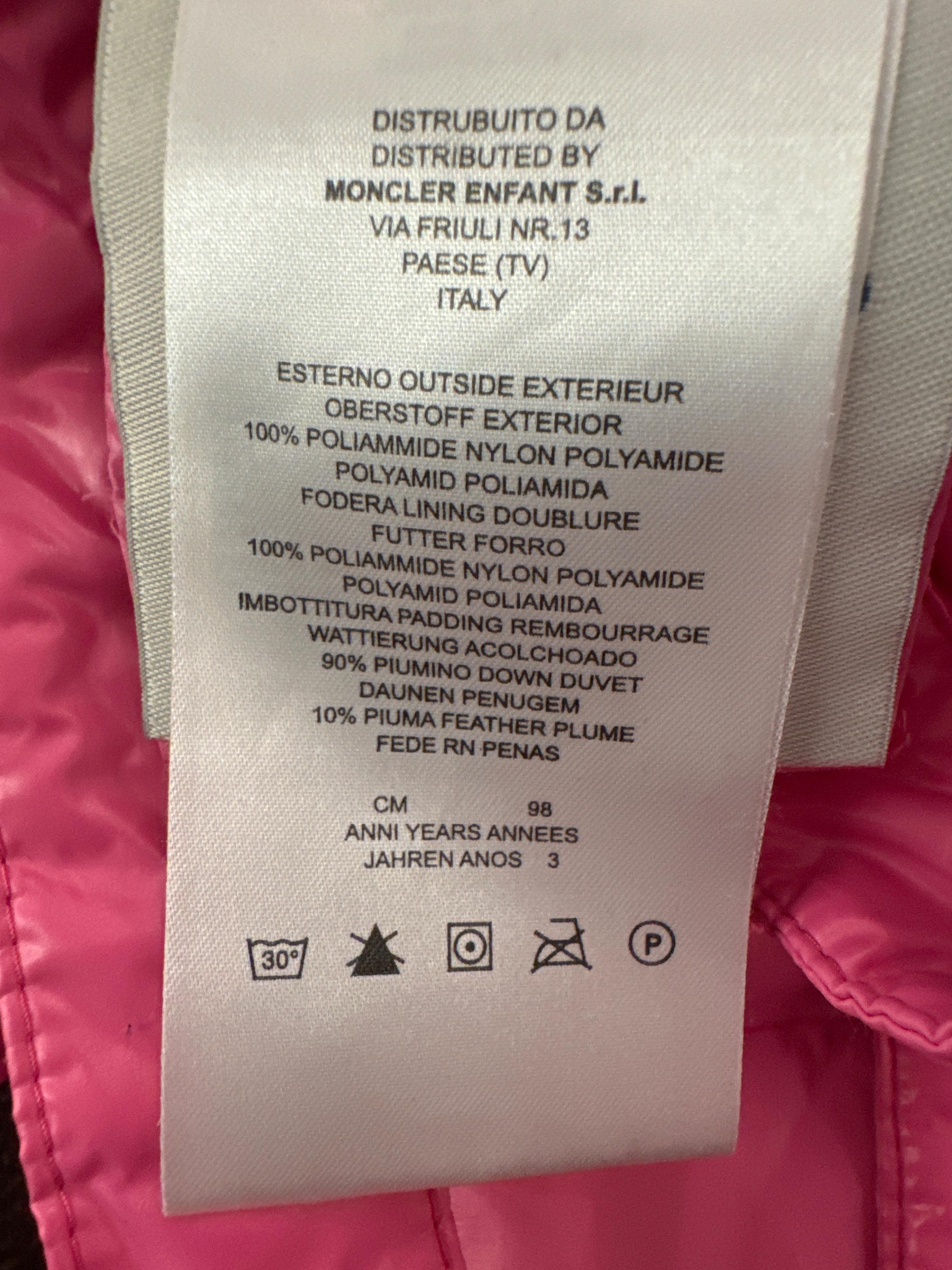 Moncler Kids Pink Ski Salopette Trousers