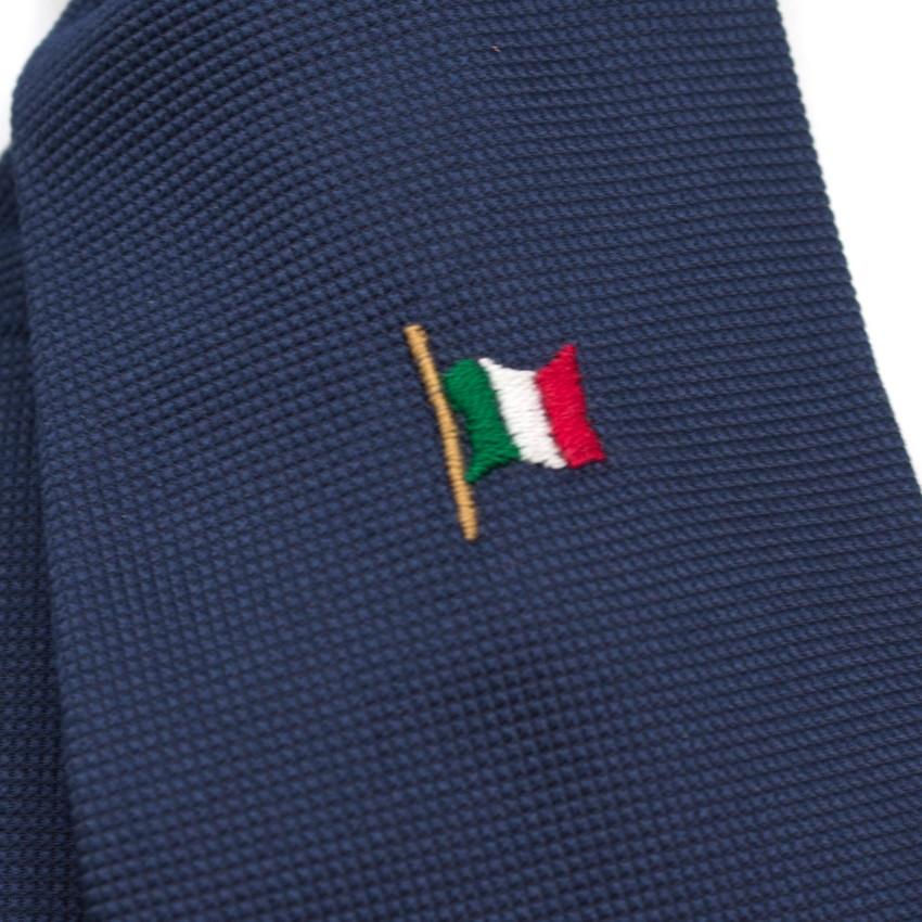 Eddy Monetti Navy Silk Tie