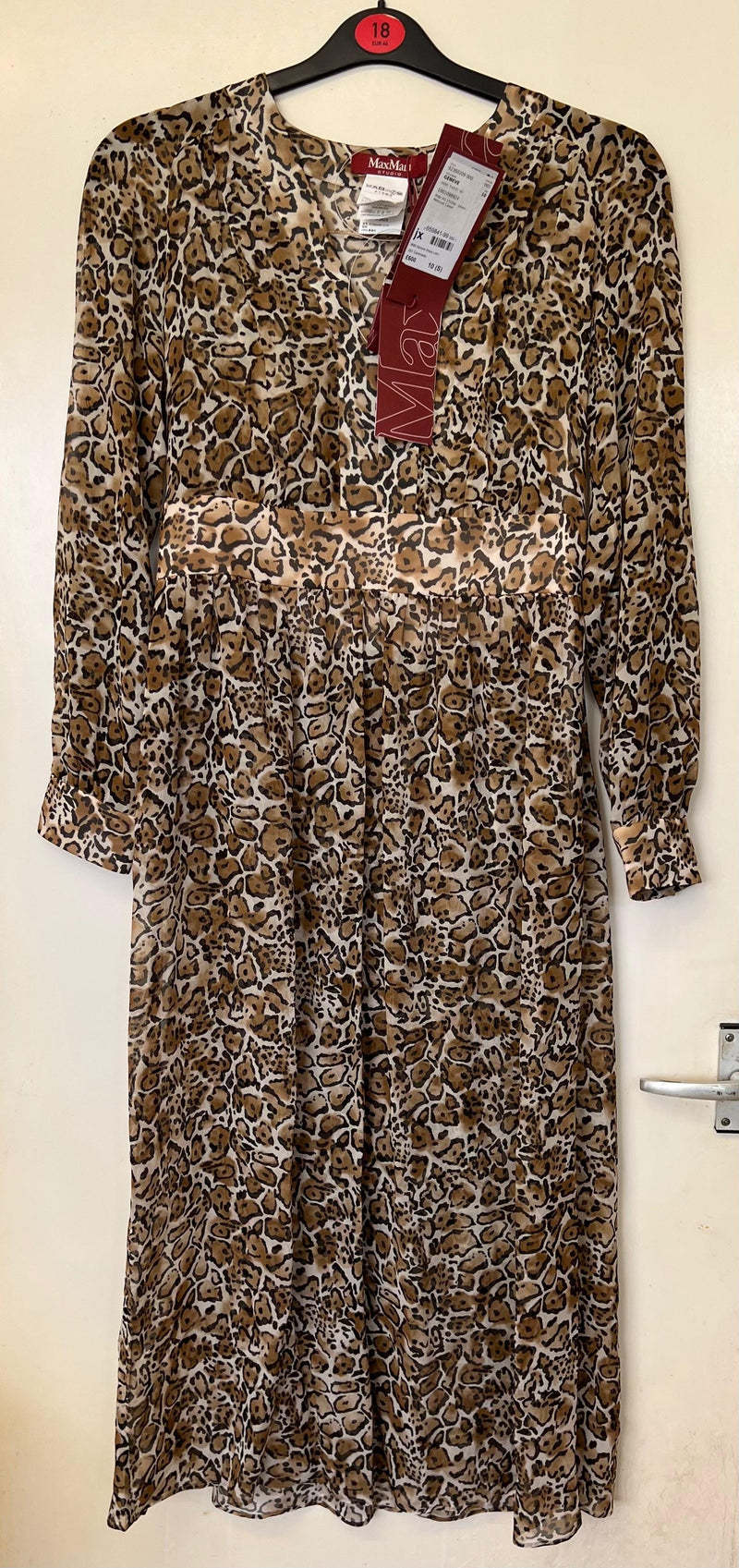 Geneve Leopard Silk Dress