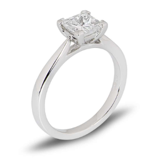 Bespoke Platinum Radiant Cut Diamond Ring 1.03ct F/VS1