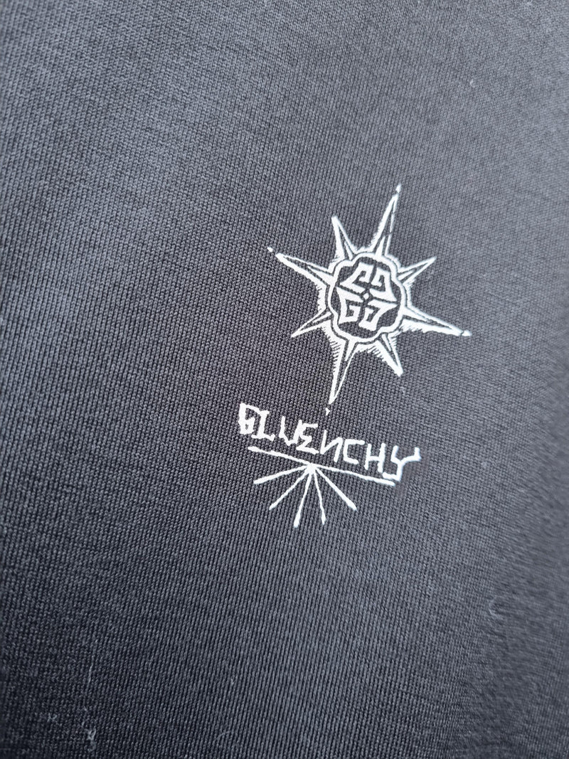 Black cotton jersey tiny logo T-shirt
