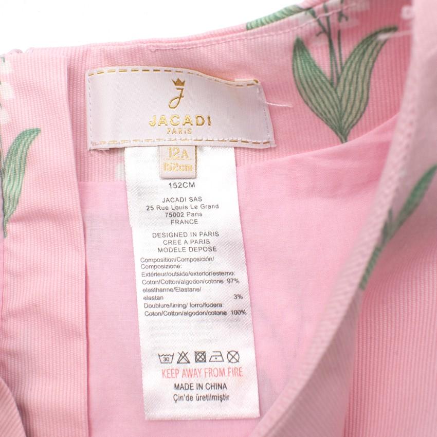 Jacadi baby pink sleeveless printed dress