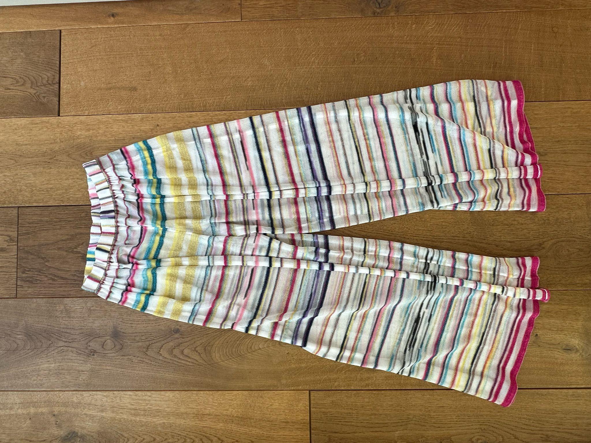 Multi Colour Striped  Wide Legged Pants