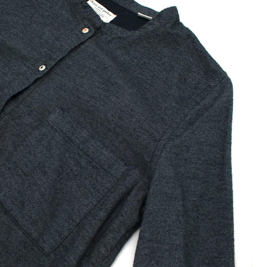 Chinti and Parker Blue Denim Flannel Organic Cotton Shirt