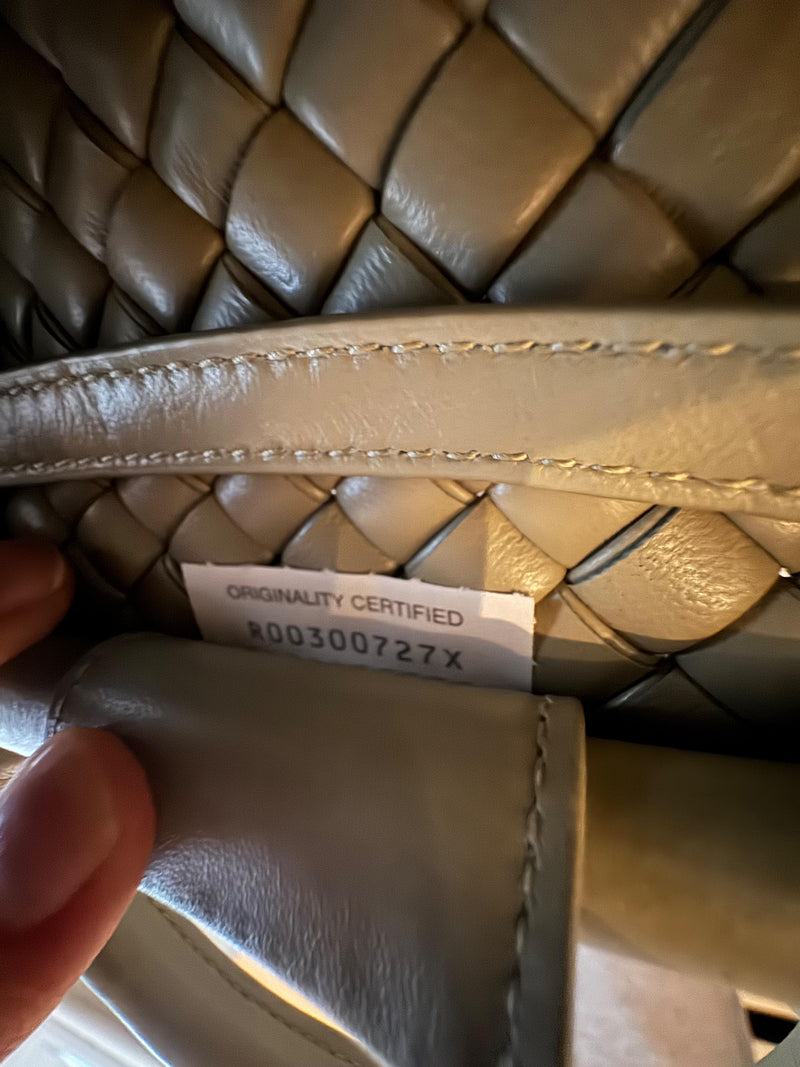 Bottega Veneta Mini Khaki Lambskin Satchel