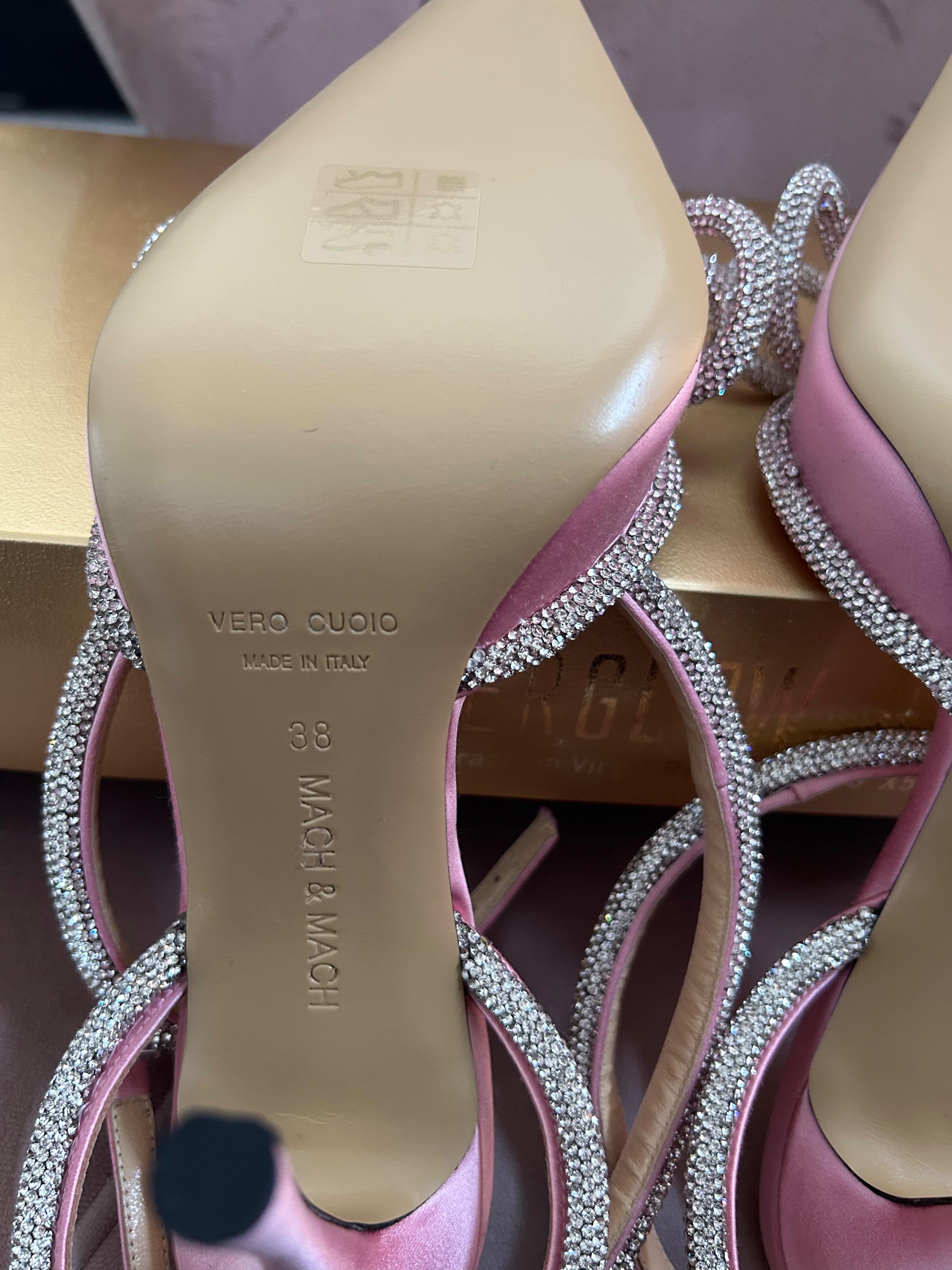 Double Bow Crystal Embellished Pink Satin Pumps