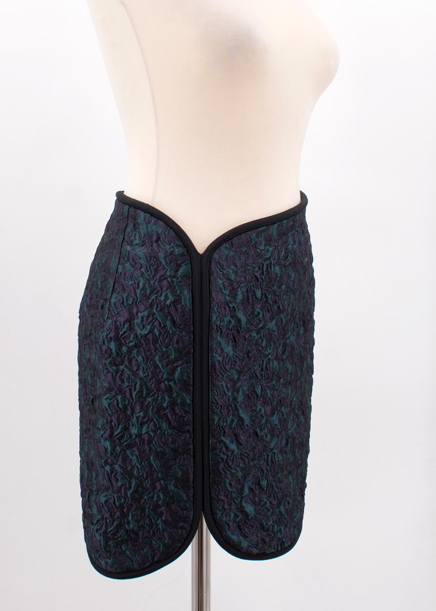 Phillip Lim Green and Navy Textured Skirt
