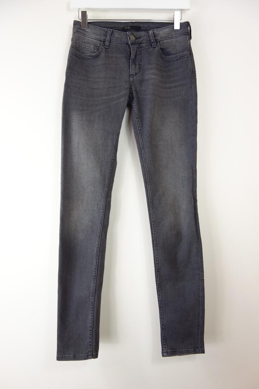 Maje Grey Low Rise Skinny Jeans