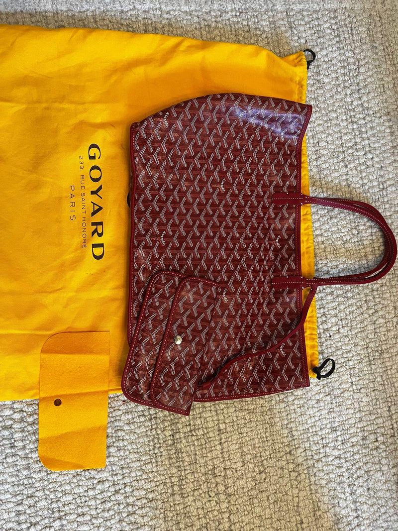 Goyard Red Anjou Reversible Tote Bag