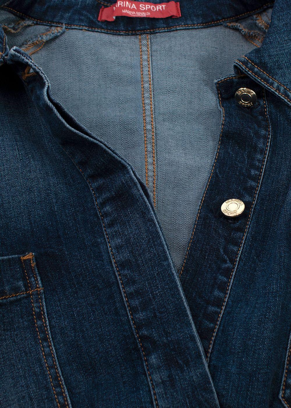Marina Rinaldi Sport Dark Blue Wash Denim Jacket