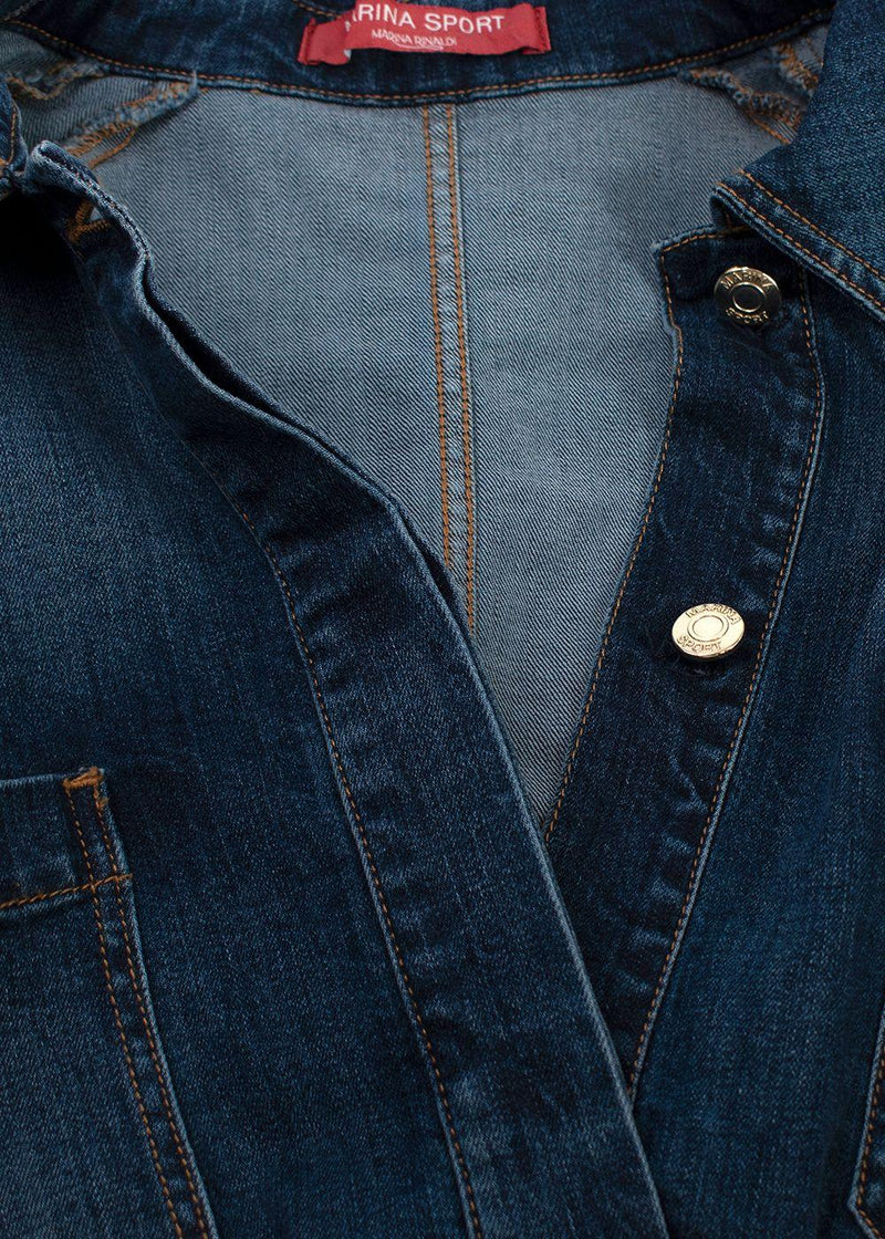 Marina Rinaldi Sport Dark Blue Wash Denim Jacket