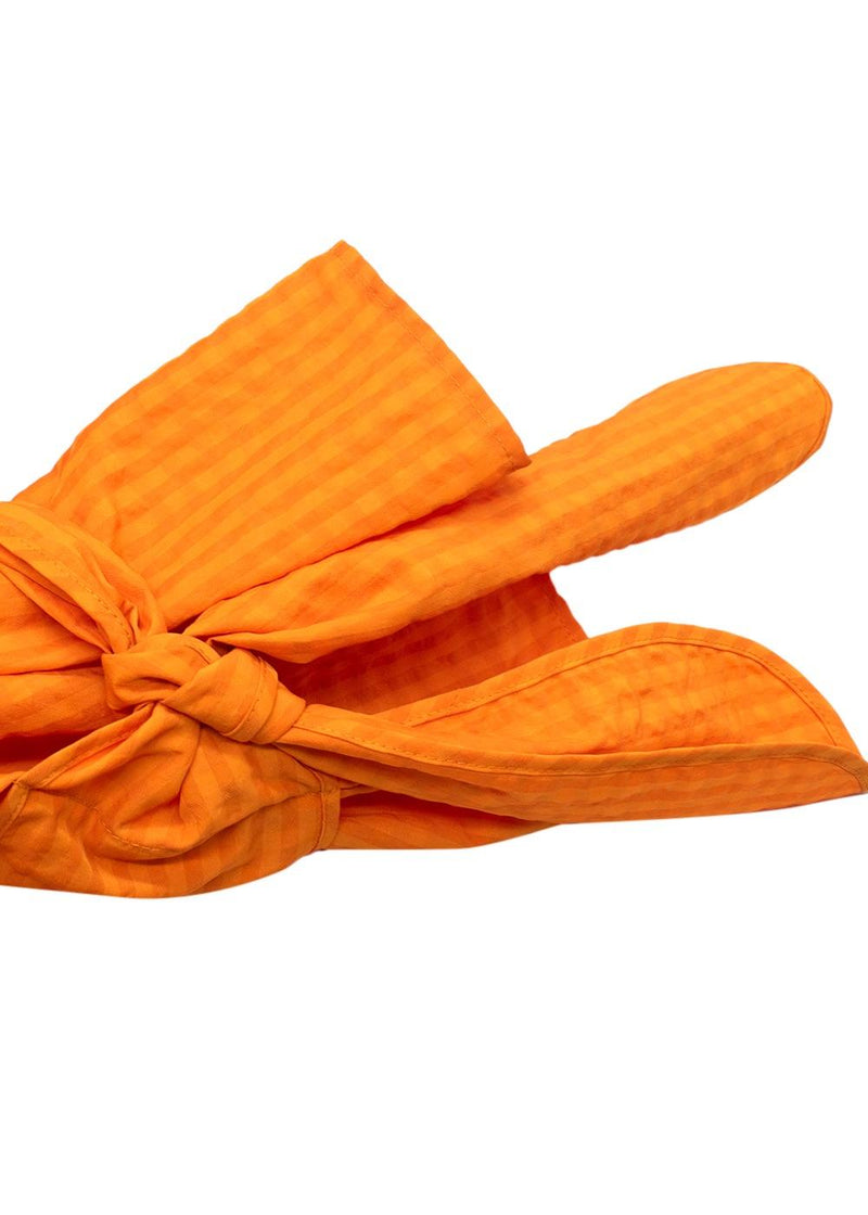 Brogger Orange Sienna Gingham Trench Coat