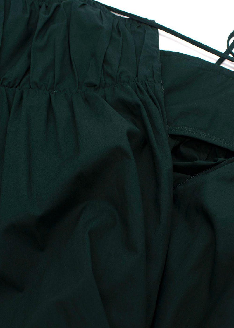 By Malene Birger Bottle Green Tiered Midi Dress