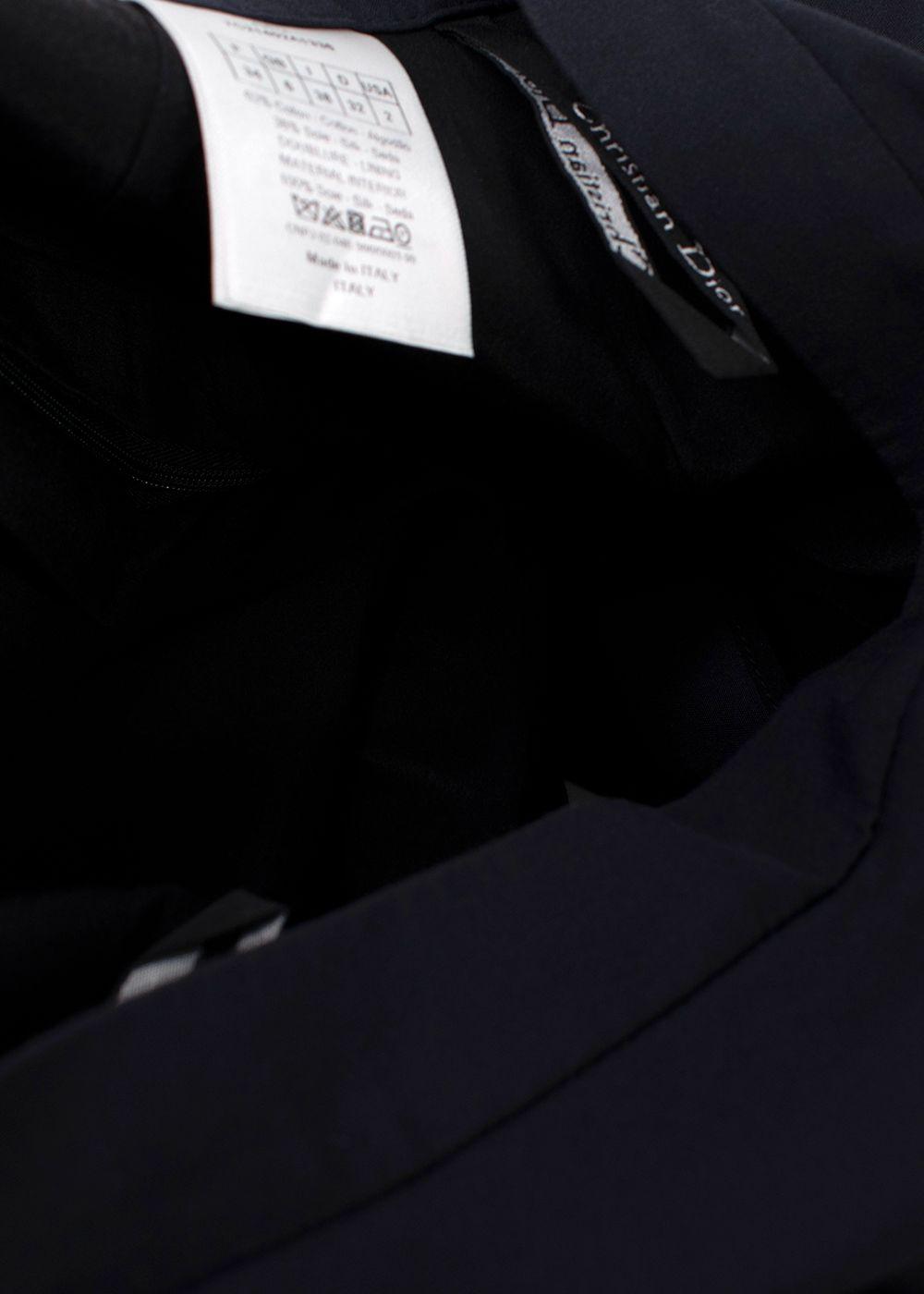 Dior Navy High Waisted Shorts with Pleated Detail