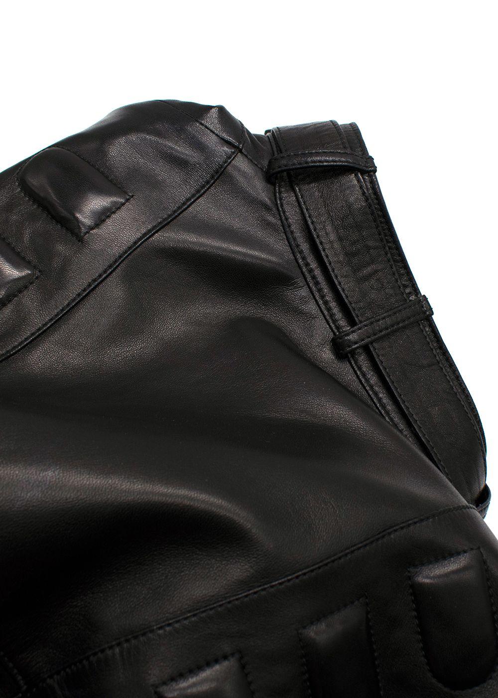 Alexandre Vauthier Black Leather Biker Jacket
