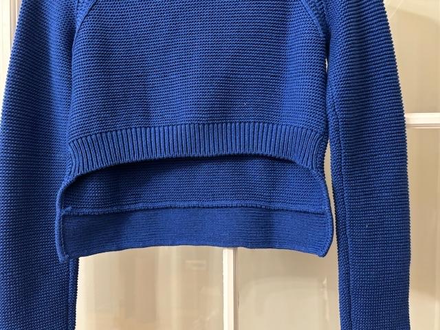 Ferragamo Blue Cotton/Silk Blend Sweater