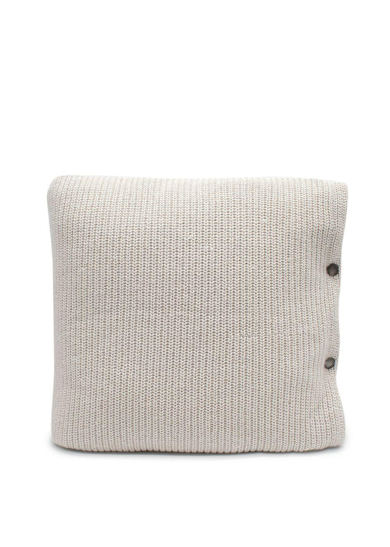 Brunello Cuccinelli Stone Cashmere-Blend Knitted Cushion, 40x40cm