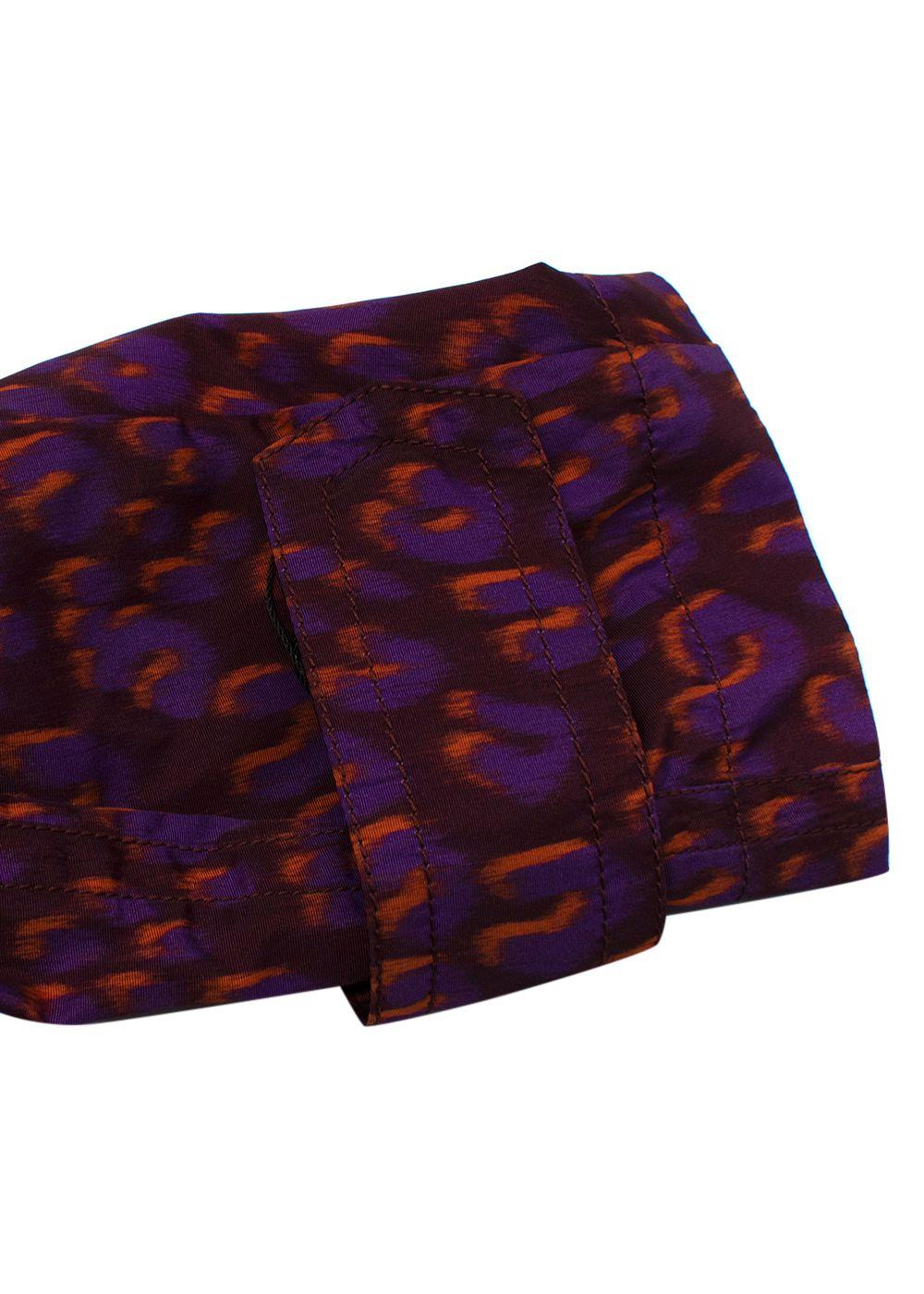 Louis Vuitton Purple Leopard Print Trench Coat