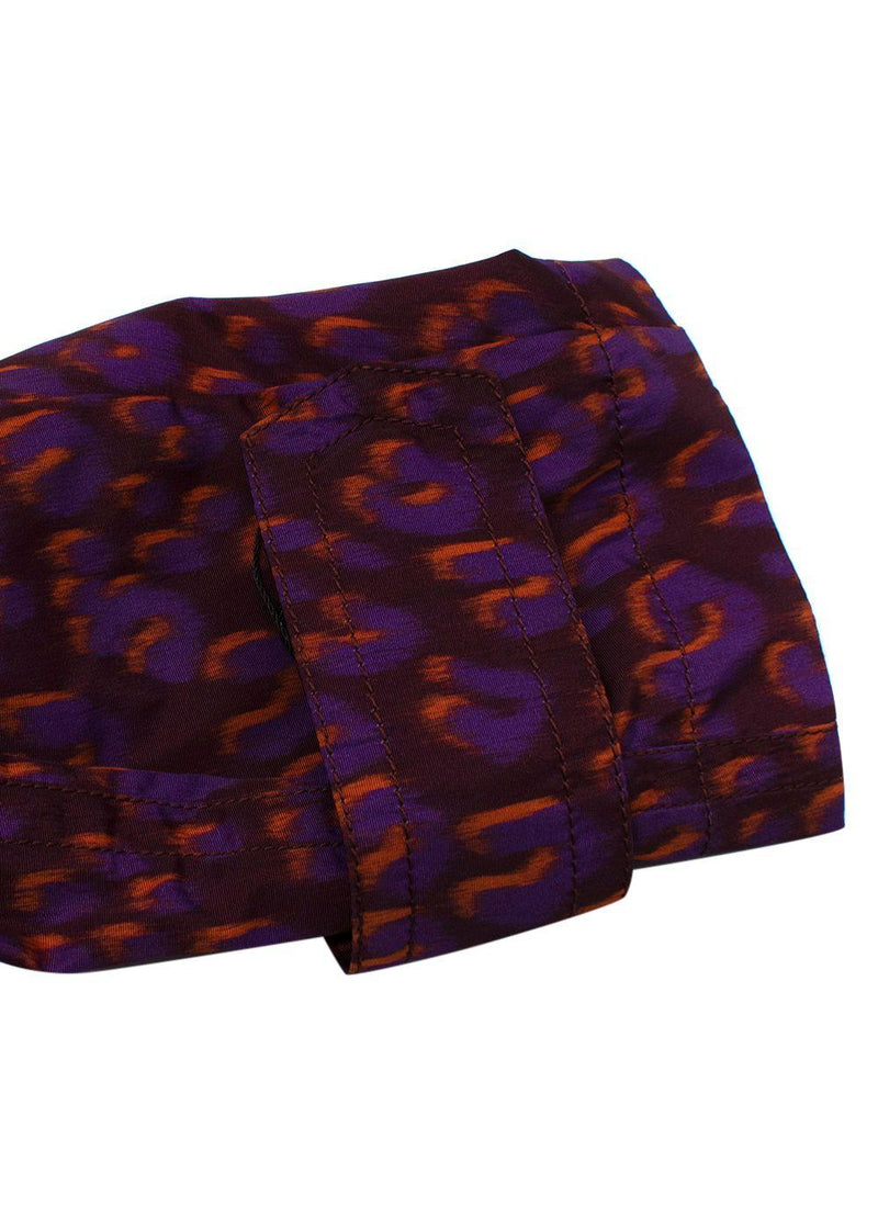 Louis Vuitton Purple Leopard Print Trench Coat