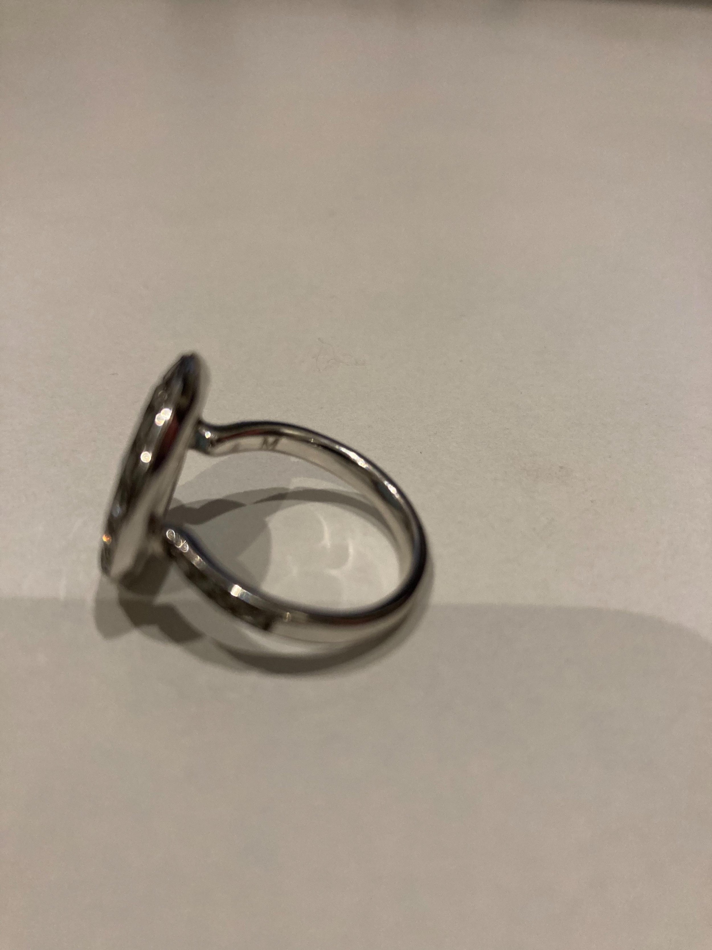 Dusty Diamonds 18ct White Gold Aquamarine Ring - Size M