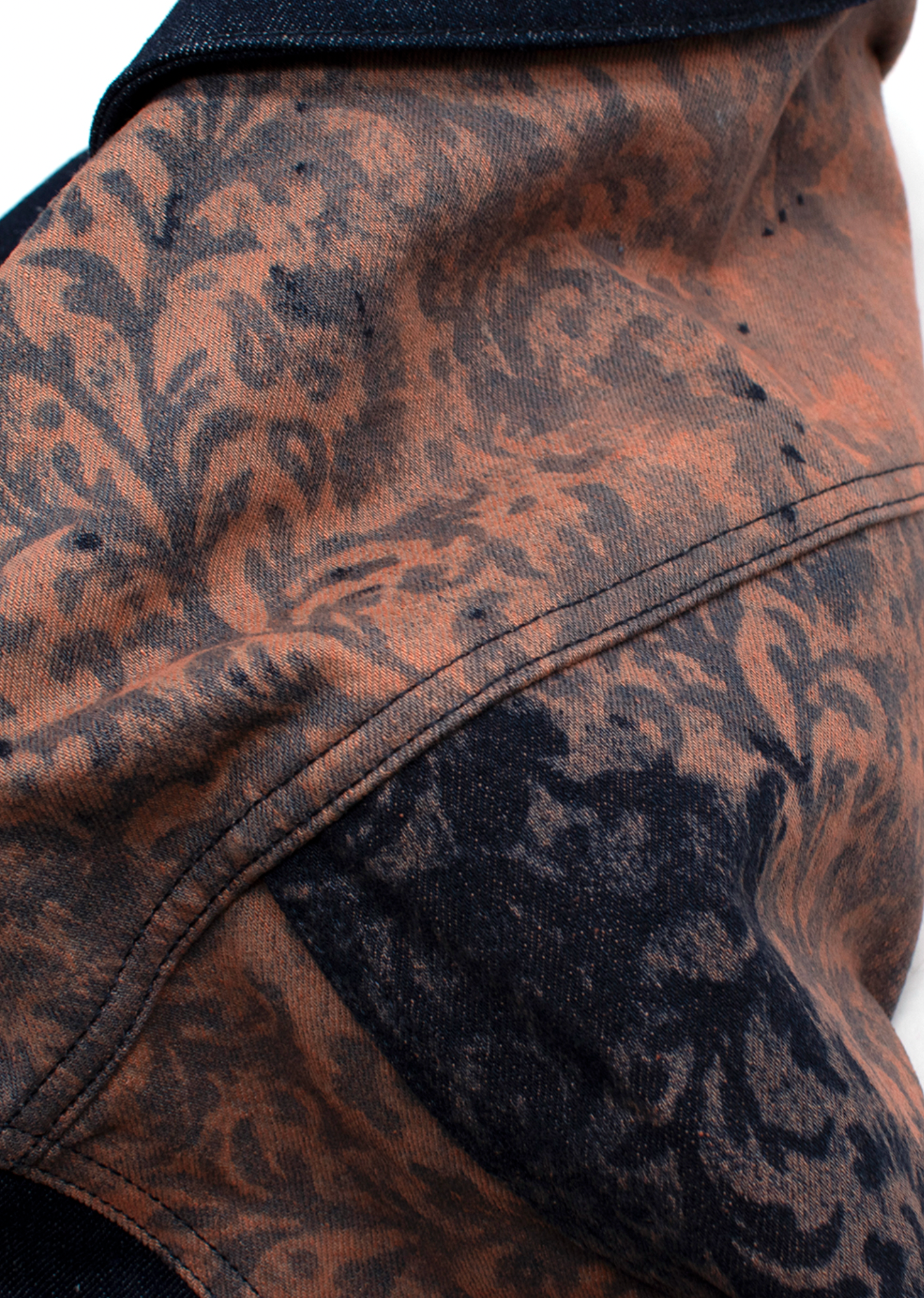 Dior SS23  Navy Paisley Printed Denim Jacket